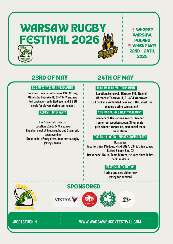 Warsaw Rugby Festival Schedule